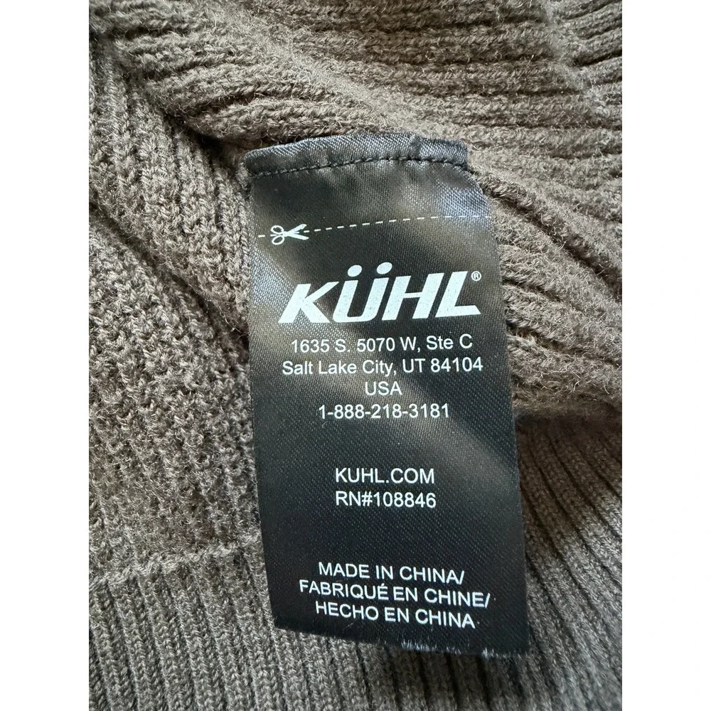 Kuhl Evader Sweater Mens Size M Brown Merino Wool Crewneck Outdoor Pullover